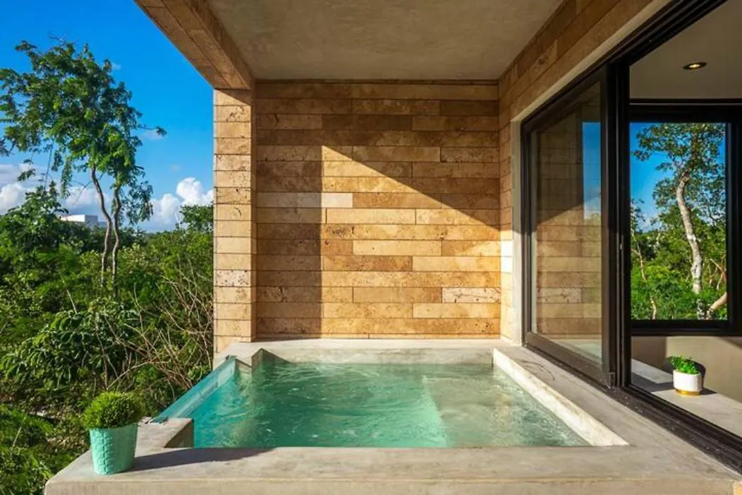 Private Terrace Pool.2 Free Bikes. Near Beach/Town Tulum Apartment